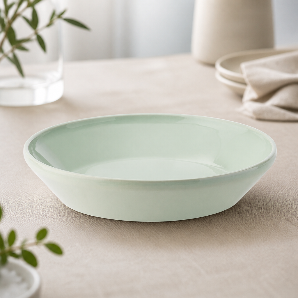 Commercial 205mm Mint Ceramic Bowls - 6 Pack