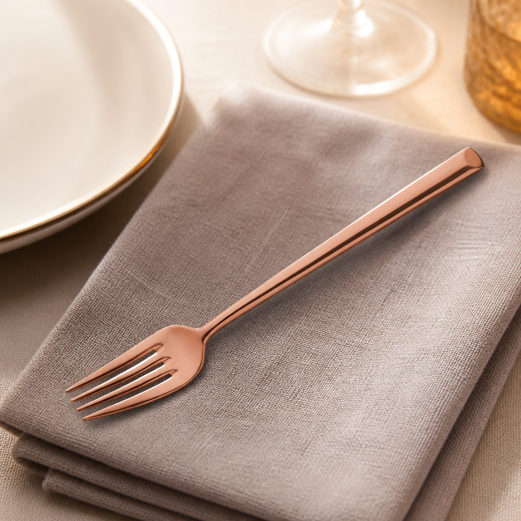 Commercial Copper Table Forks 12 Pack in elegant design