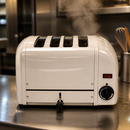 Commercial 4 Slot Bun Toaster for 2 Buns White 1kW