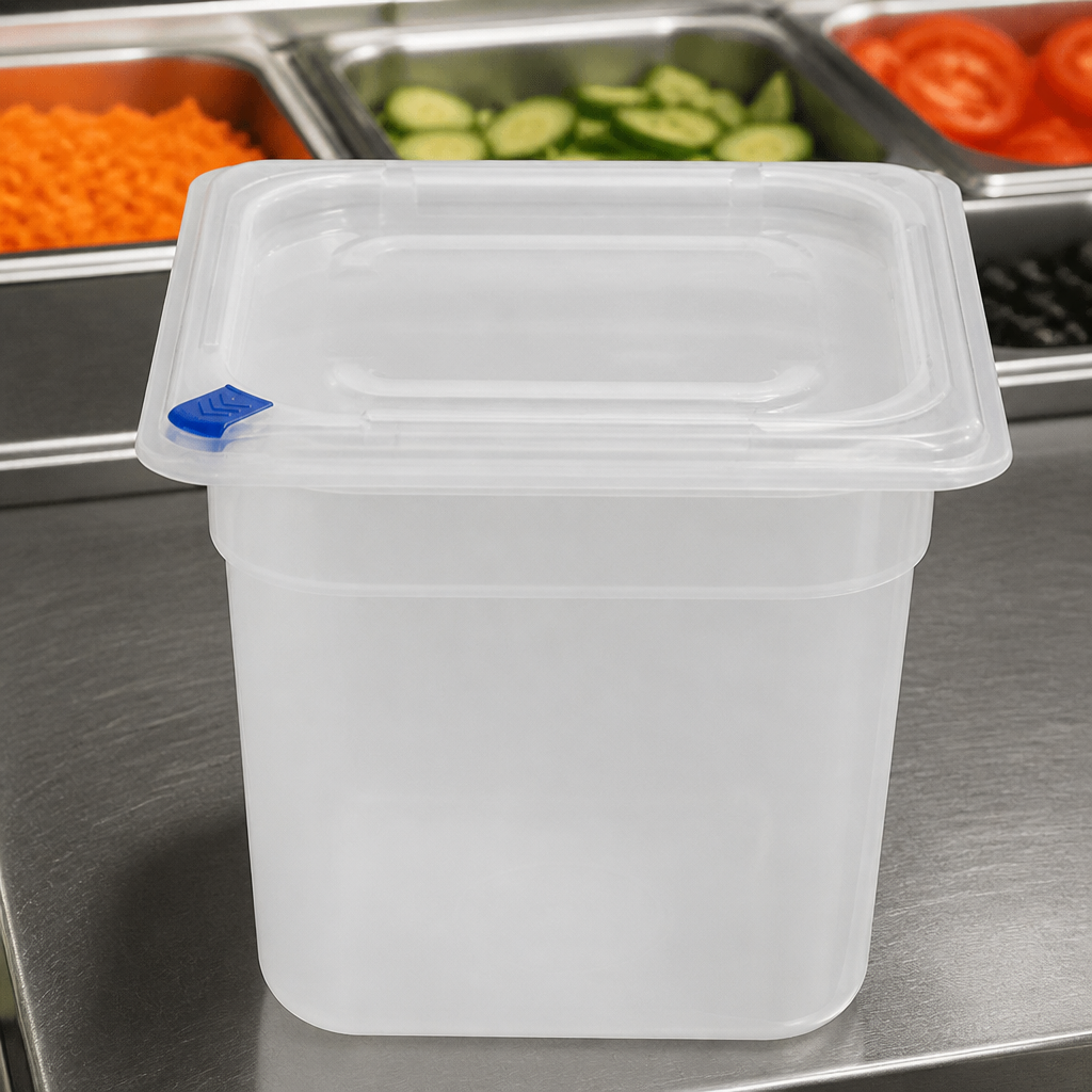 Commercial Polypropylene GN Container 1/6 2.2Ltr Pack of 4