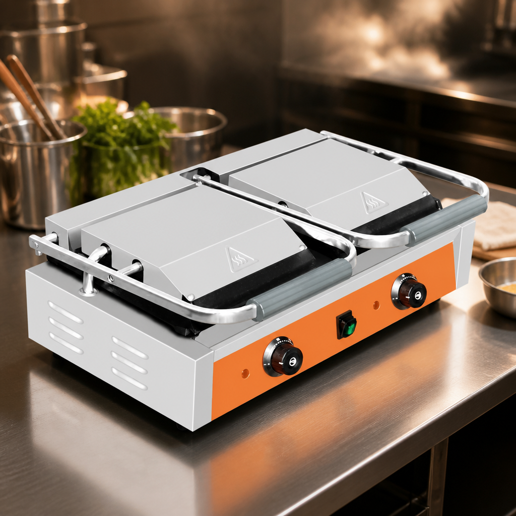 Commercial Double Contact Grill Flat Plates 2x210x226mm