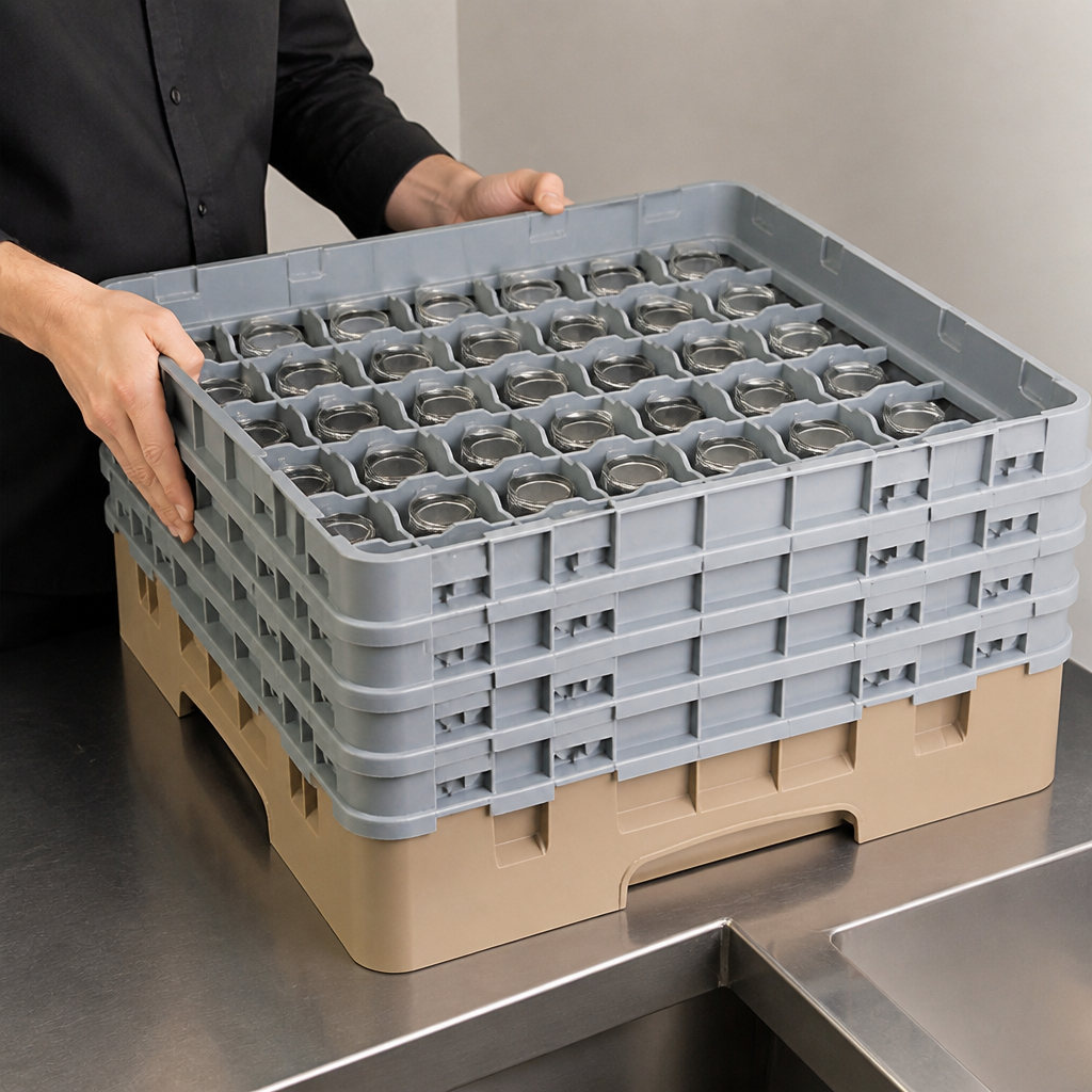 Commercial Warewasher Basket with 49 Compartments