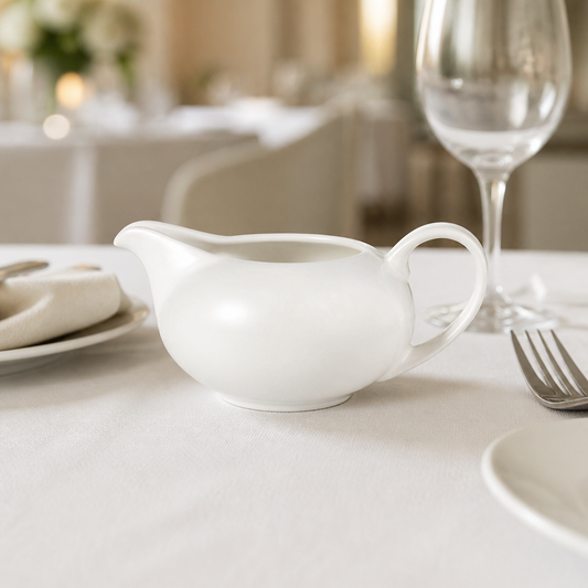 Commercial Porcelain Milk Jug 280ml 10oz - 6 Pack