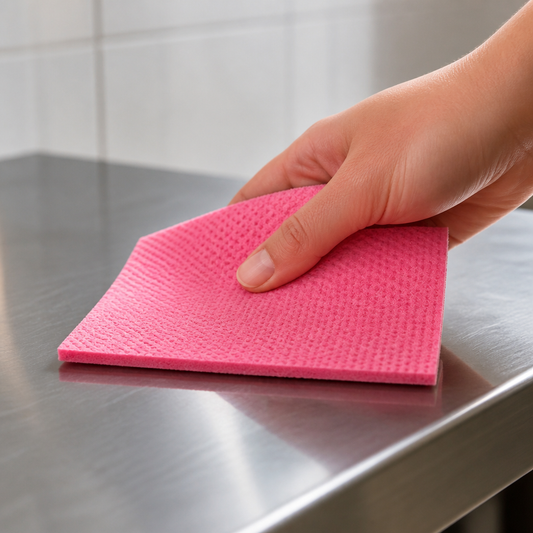 Commercial Absorbent Cleaning Cloths 10 Pack Pink Scourers