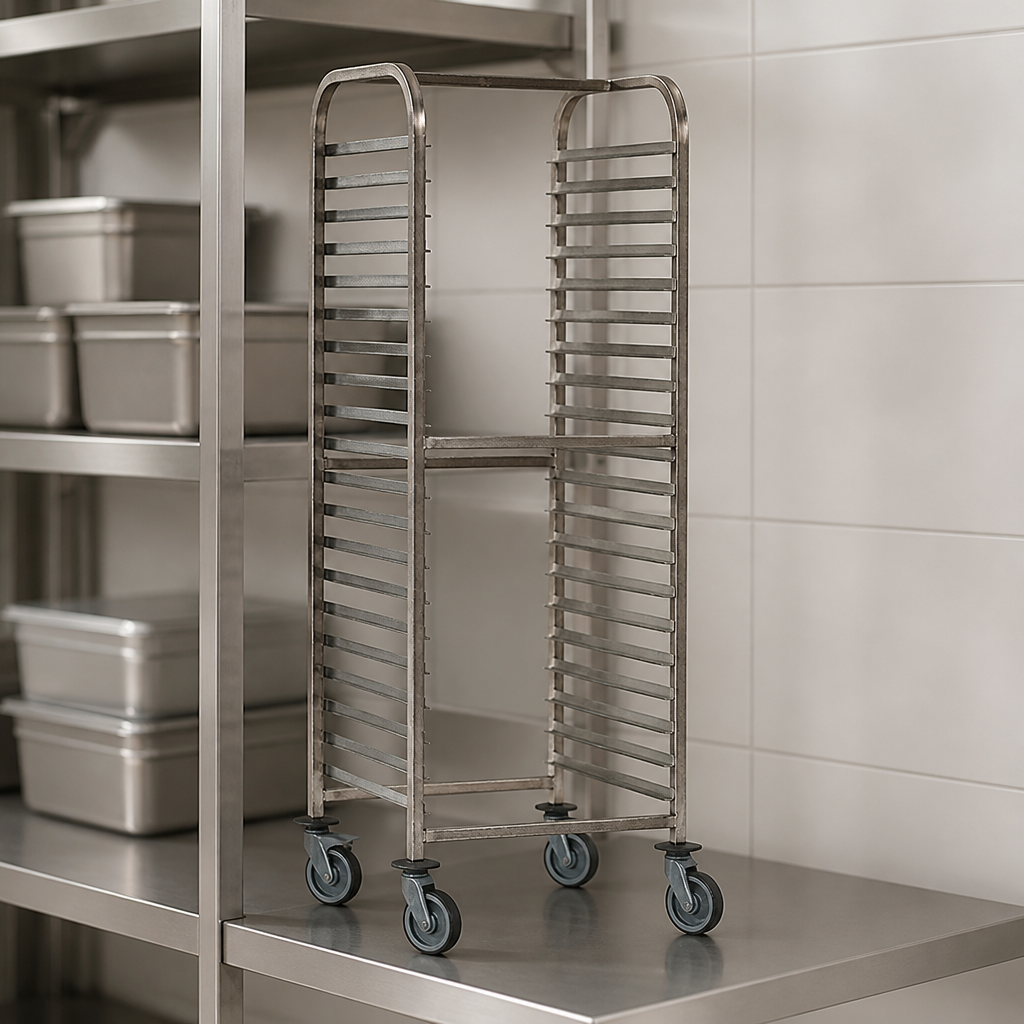 Commercial Racking Trolley 2/1 Gastronorm with 15 shelves