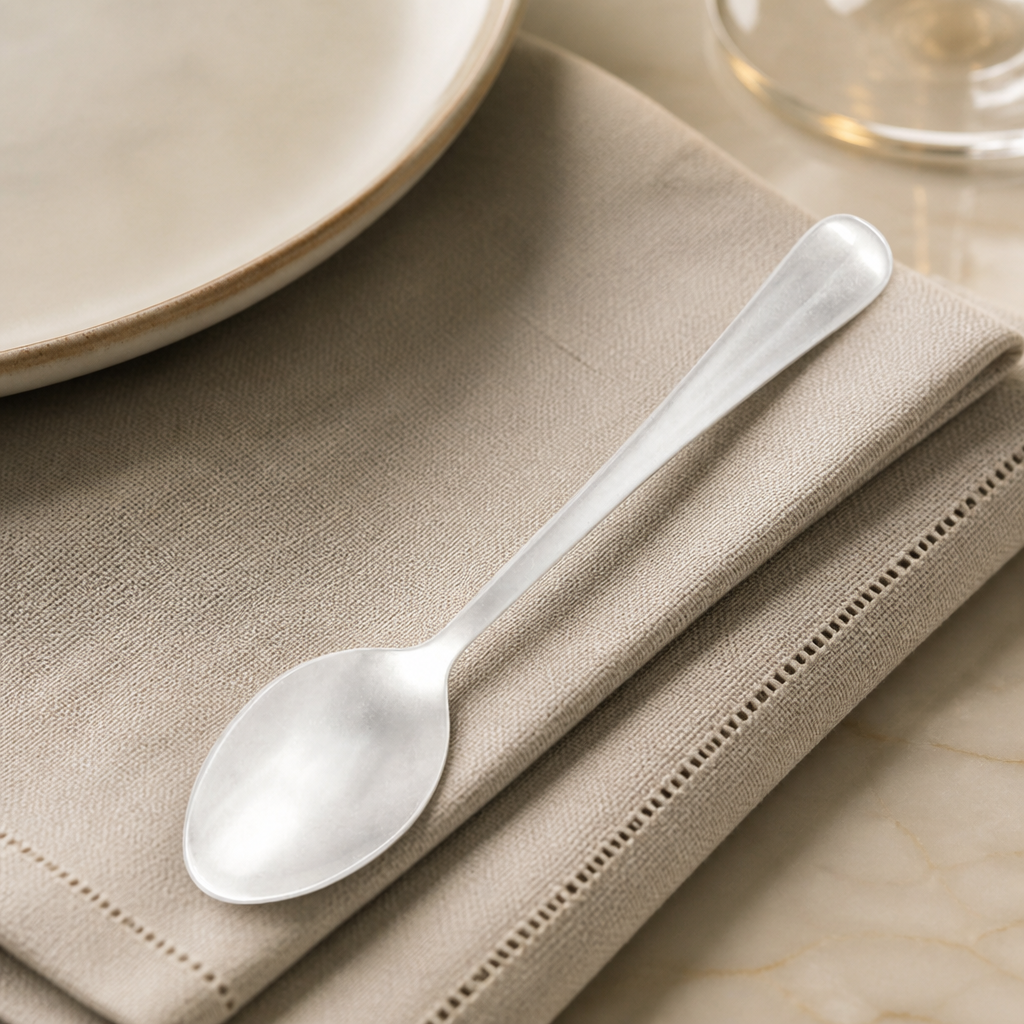 Commercial Stonewashed Teaspoons 12 Pack 146mm Silver