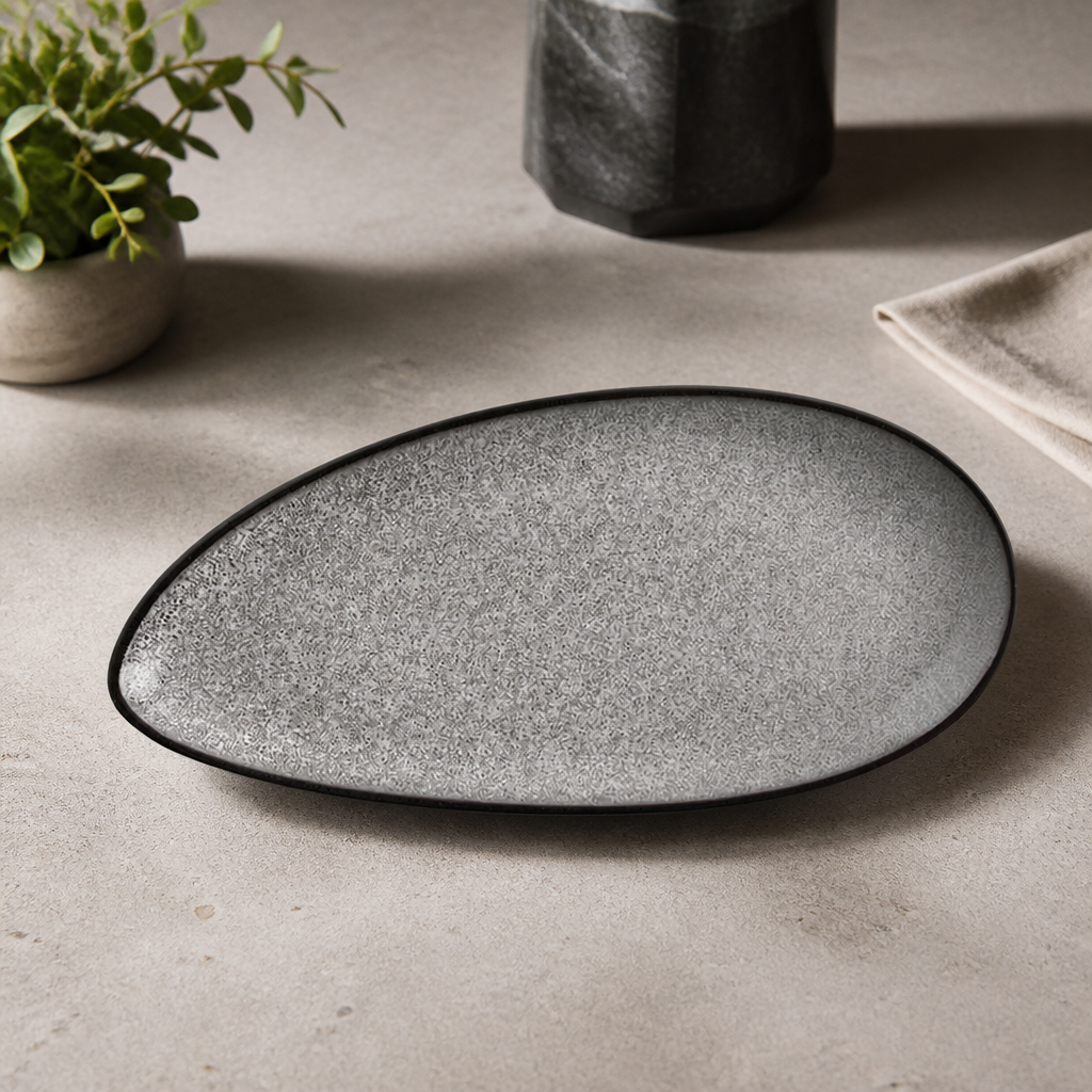 Commercial Porcelain Leaf Plates 255mm - 6 Pack