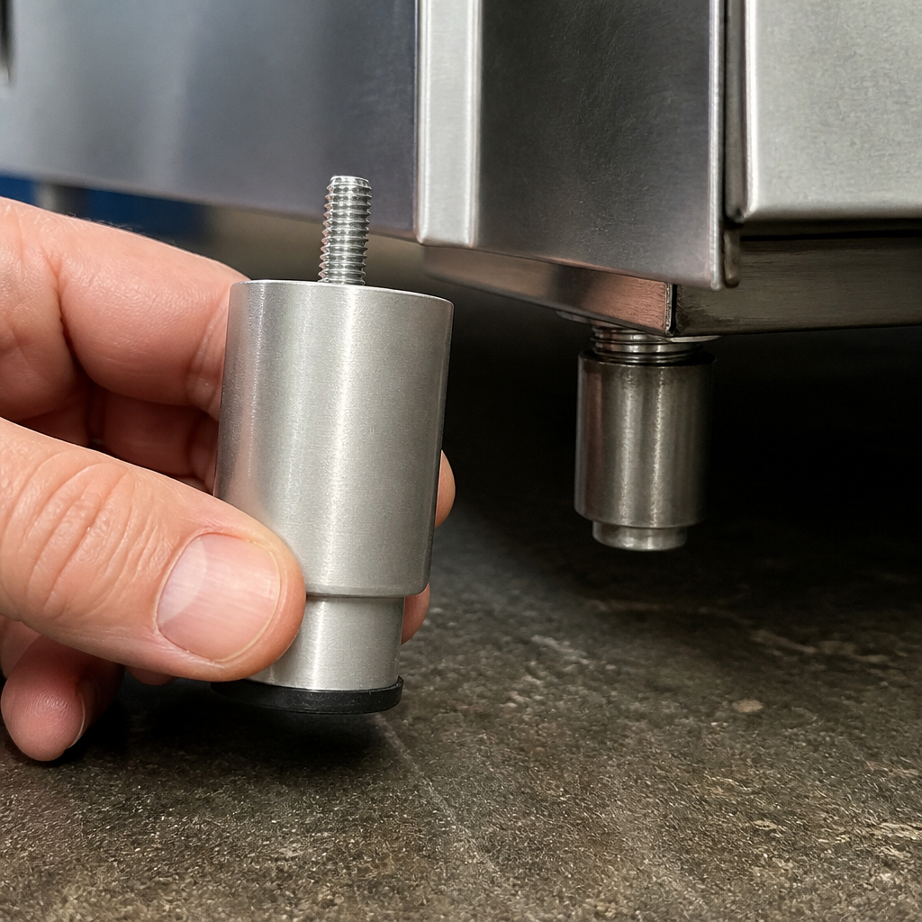 Commercial chargrill feet made of stainless steel, 101.6mm height