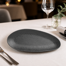 Commercial 357mm Oval Serving Plate - 4 Pack Stoneware