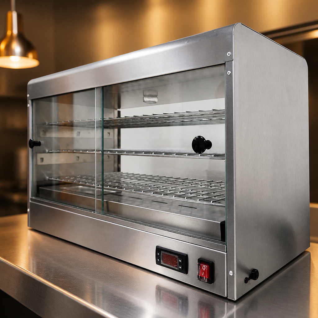 3 Shelf Commercial Electric Heated Pie Cabinet with Display
