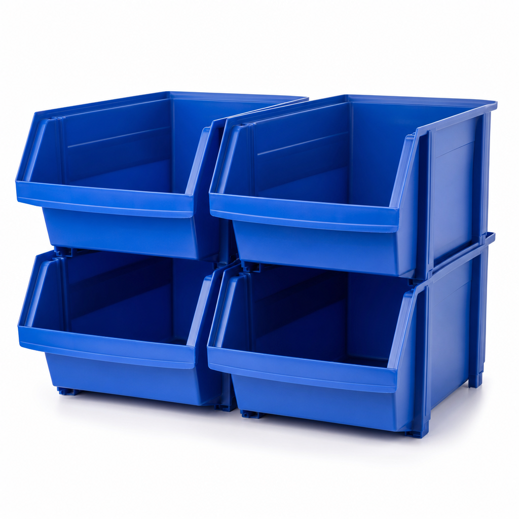 52 Litre Plastic Storage Picking Bins – Pack of 4