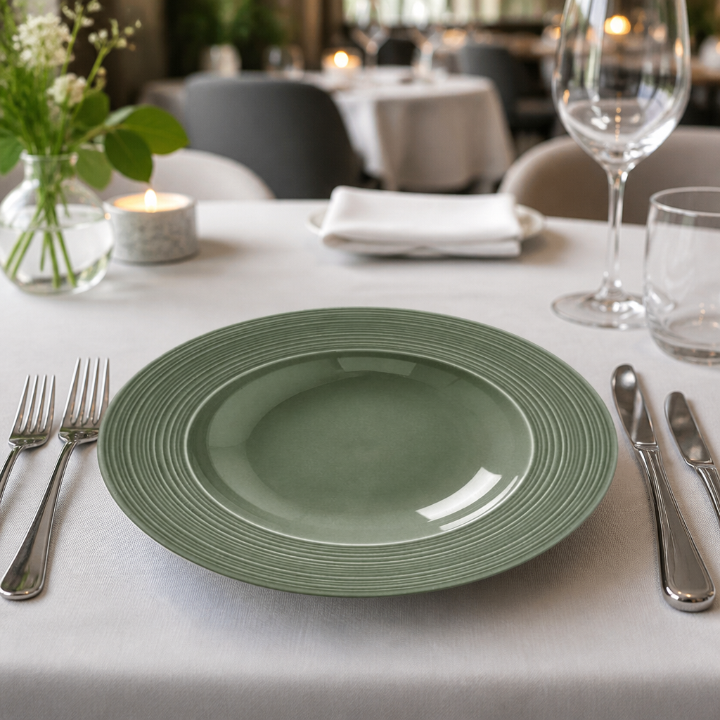 Commercial Rim Soup Plates 240mm Pack of 12 Durable Porcelain