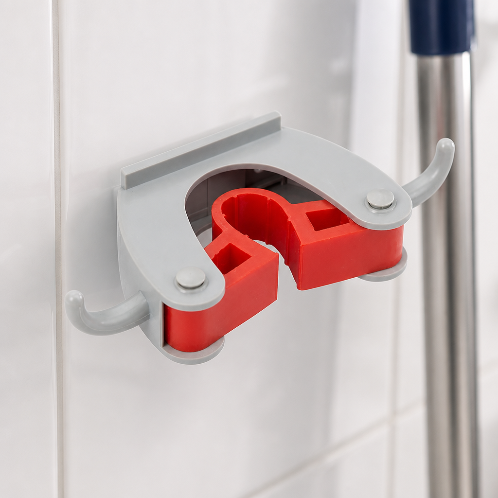 Commercial Wall Mounted Handle Clip for Wooden Brooms