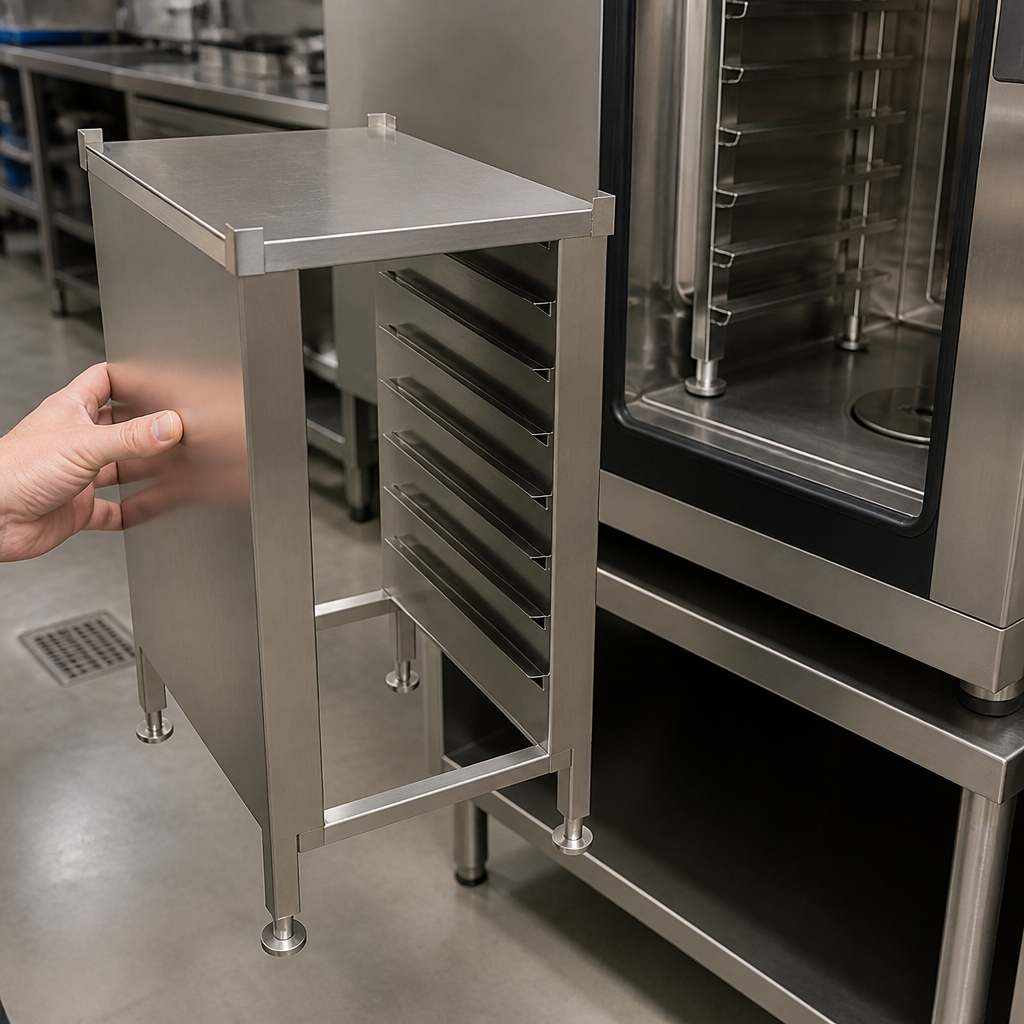 Commercial Combi Oven Stand with Runners for Gastronorm Trays