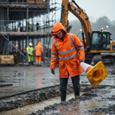 Premium High Visibility Unlined Storm Coat in Vibrant Orange for Enhanced Safety and Comfort