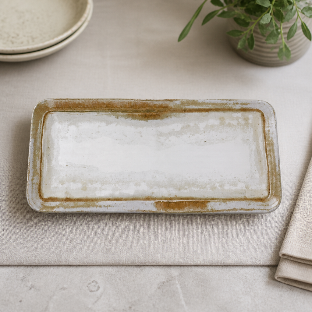 Commercial Rectangular Plates Set 340x156mm - 12 Pack