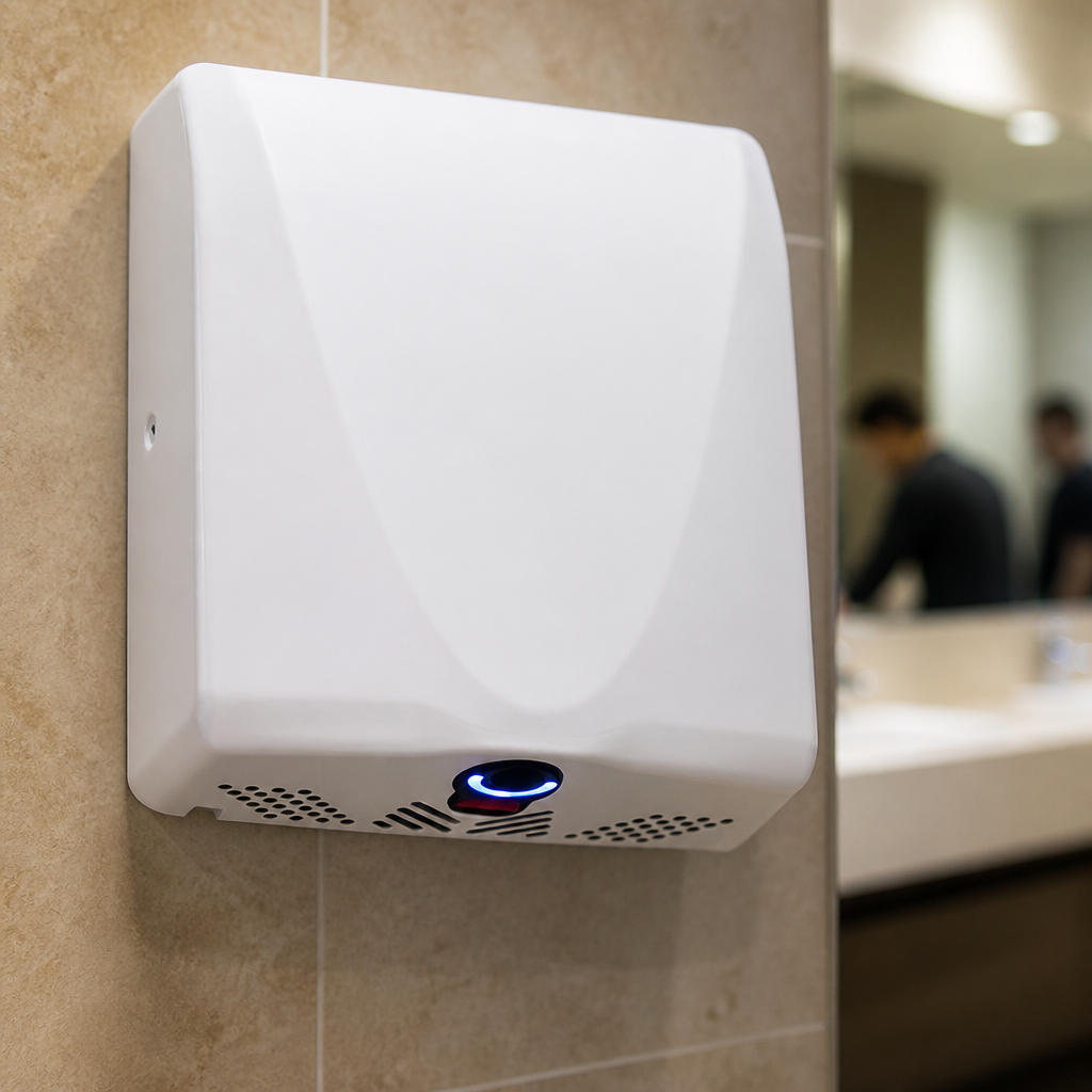 Commercial HEPA Hand Dryer with vandal-resistant cover
