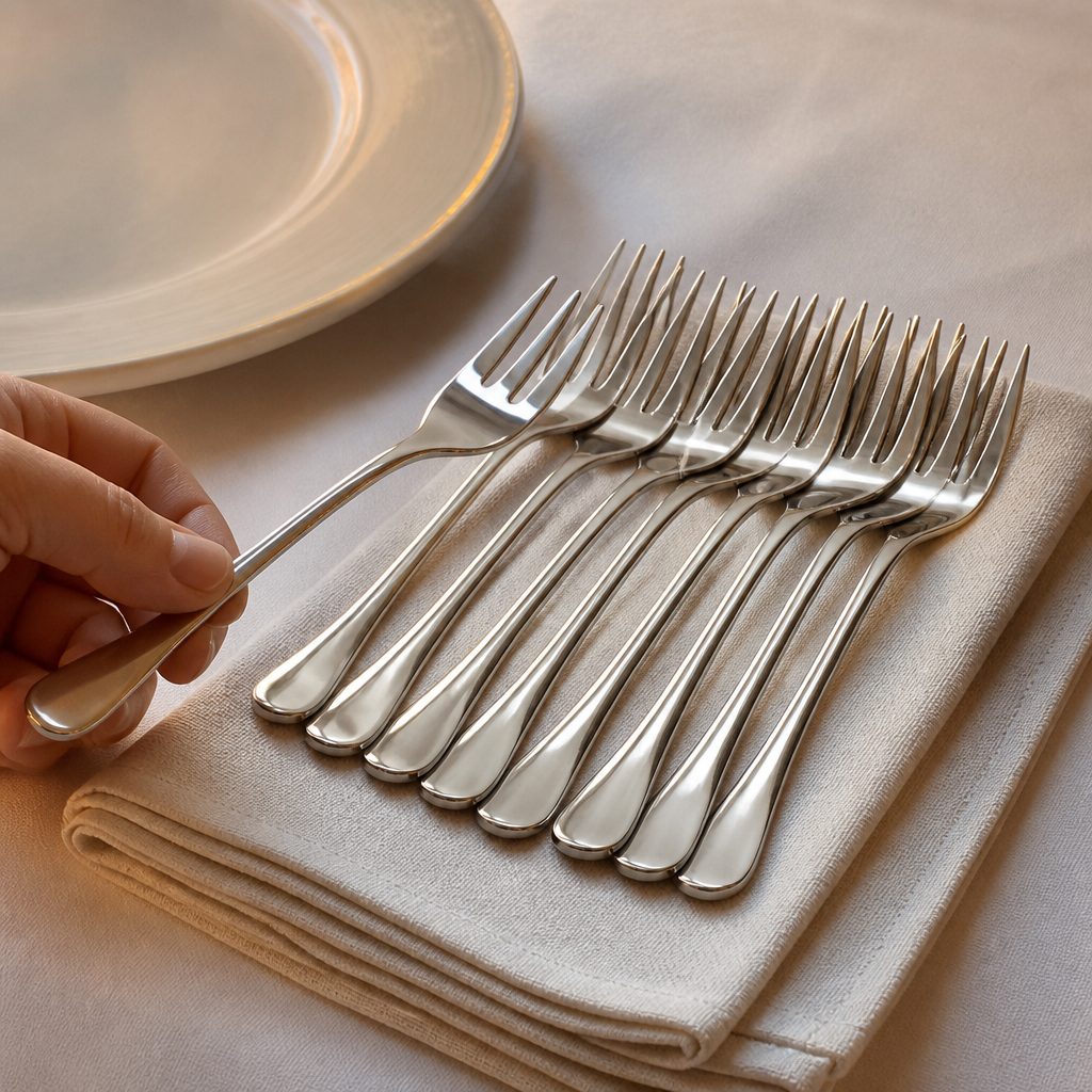 Commercial Dessert Forks 12 Pack Stainless Steel 182mm