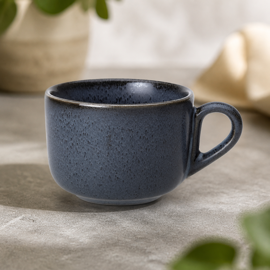 Commercial Coffee Cups 256ml Vitrified China 12 Pack Storm