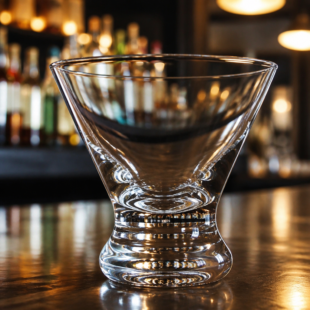 Set of 12 stemless 240ml commercial martini glasses
