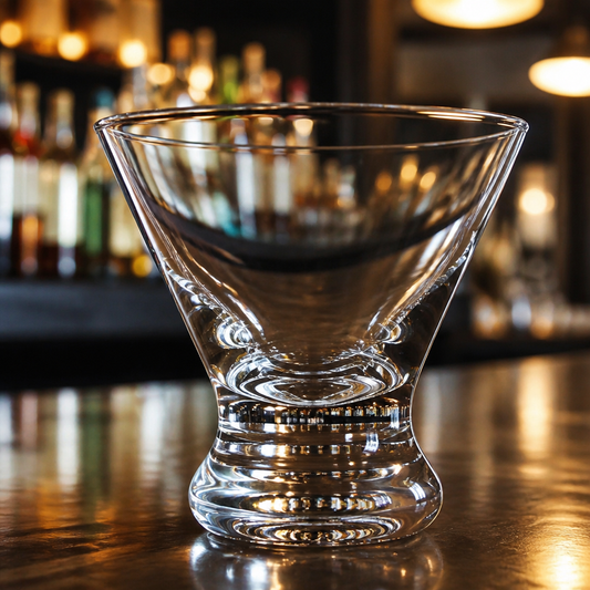 Commercial Martini Glasses 240ml 8oz Stemless Set of 12