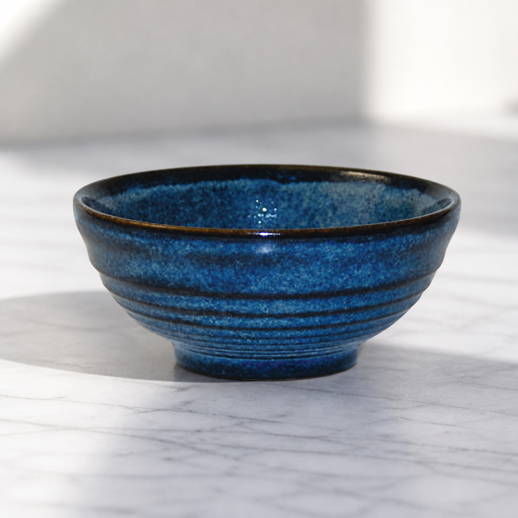 Commercial Snack Bowls 120mm 284ml Blue Ripple Design 12 Pack