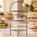 3-Tier Cake Stand Copper 275mm for Commercial Use 2 Pack