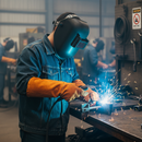 Premium Split Cowhide Leather Welding Sleeve with Elastic Cuffs for Enhanced Protection and Comfort in Tough Environments
