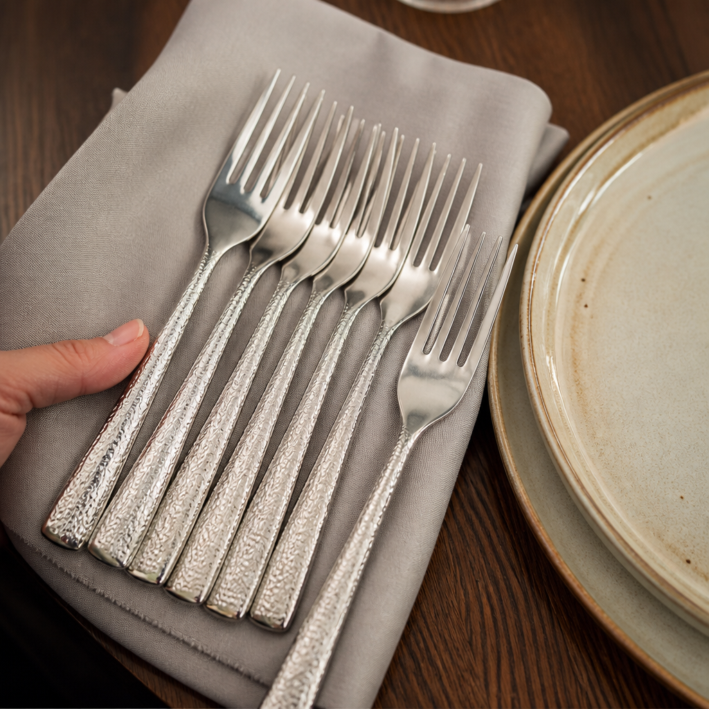 Commercial table forks 12 pack unique cutlery set