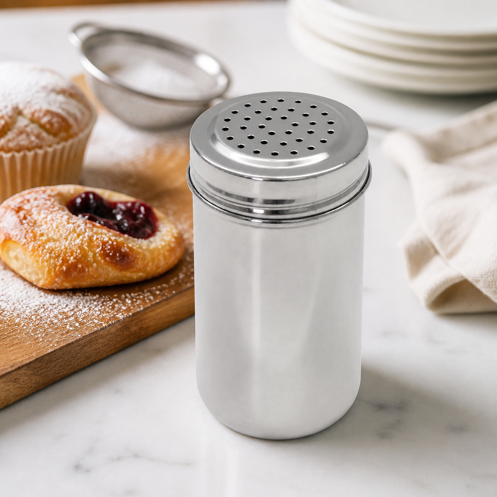 Commercial Stainless Steel Sugar Dispenser 12.8cm Sifter