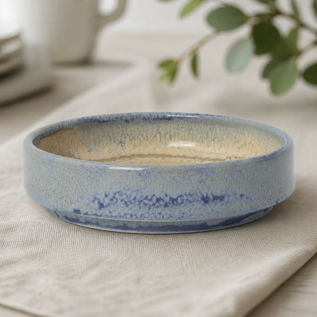 Commercial Round Stacking Trays 100mm 12 Pack Bluestone