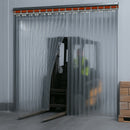 Swivel Hinge PVC Strip Linear Metre – Polar Ribbed, 300mm, 80%