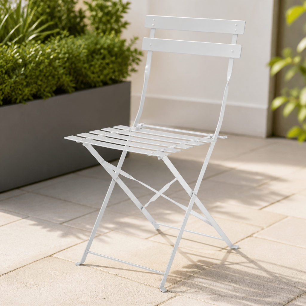 Commercial Outdoor Folding Chairs Grey - 2 Pack