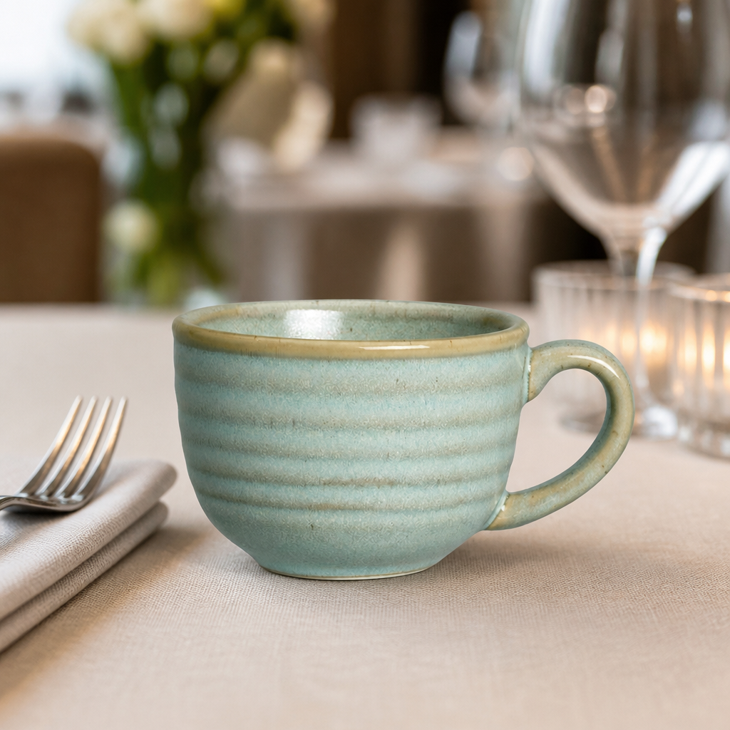 Commercial 85ml Vitrified Stoneware Cups - 12 Pack