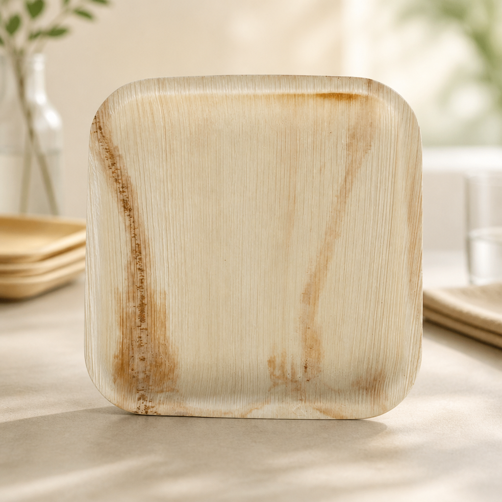 Commercial Compostable Palm Leaf Plates 200mm 100 Pack