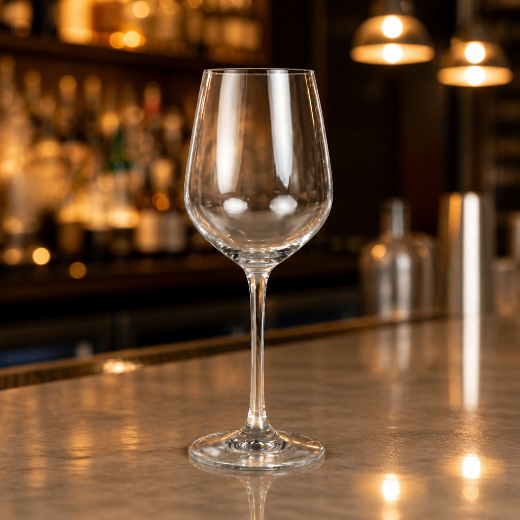 Commercial Wine Glasses 365ml Clear Crystal - 6 Pack