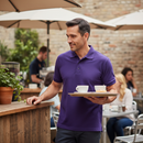 Premium Mediumweight Polo Shirt - 220 GSM, 50% Polyester 50% Cotton, Washable with Knitted Collar and Hemmed Sleeves