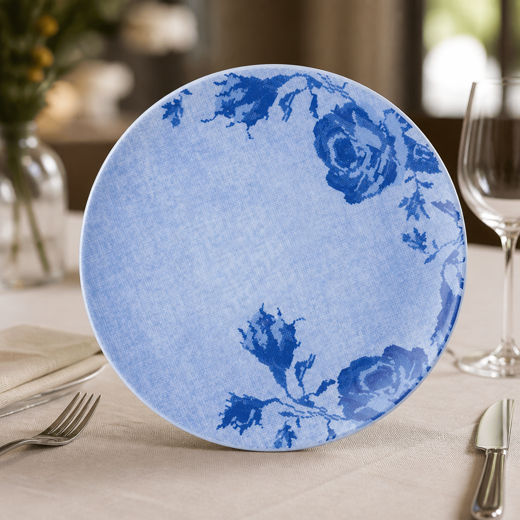 Commercial Boho Coupe Plates Blue 280mm 6 Pack