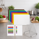 Commercial Chopping Board Set with Rack 455x305mm 6-Piece