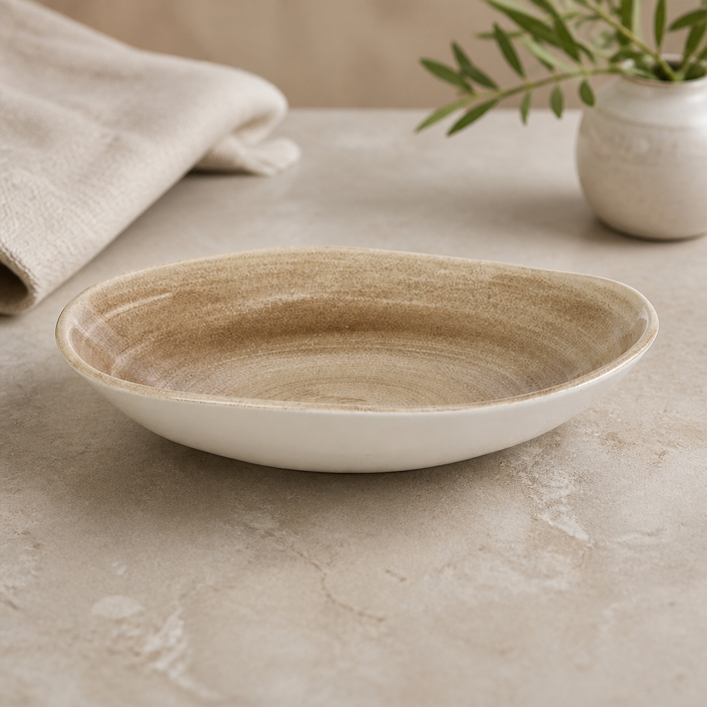 Commercial Round Bowls 253mm Antique Organic Taupe 12 Pack