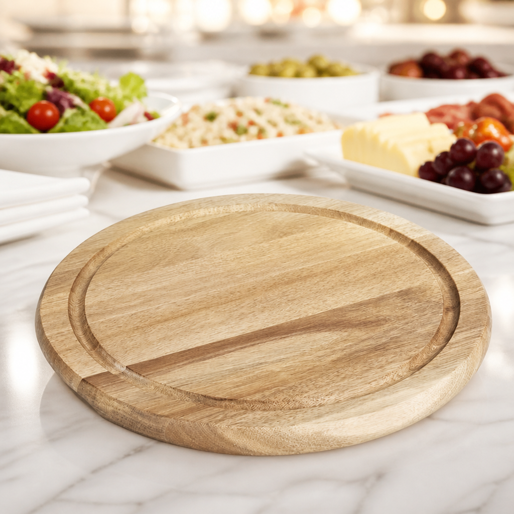 Commercial Acacia Wood Serving Board 283mm Round