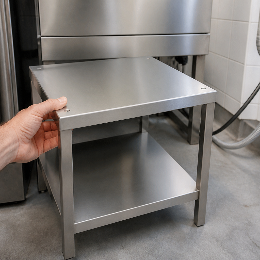 Commercial Glasswasher Stand 500mm Stainless Steel Silver