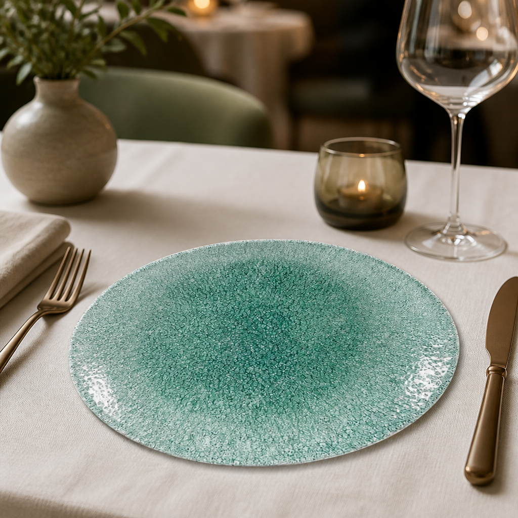 Commercial Oval Coupe Plates Jade Green 317mm 12 Pack