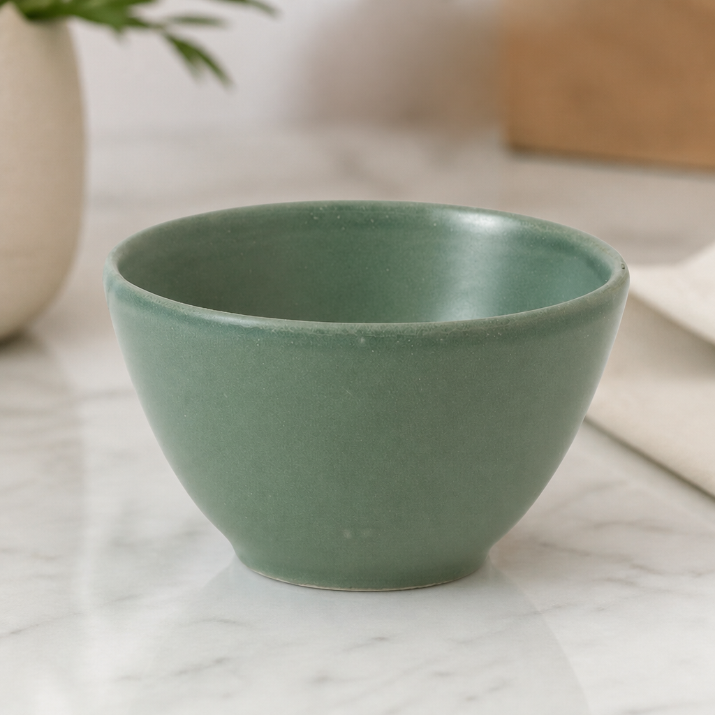Super Vitrified Nourish Andorra Green Deep Bowls 102mm (12 Pack)