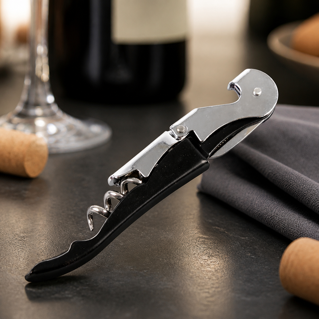Commercial Waiter's Friend Corkscrew with Foil Cutter and Opener