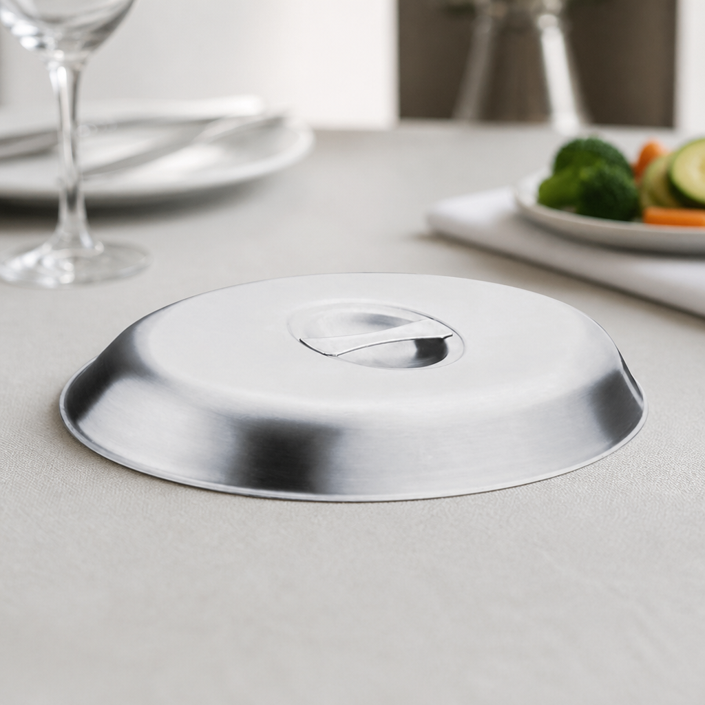 Commercial Stainless Steel Oval Serving Dish Lid 245x170mm