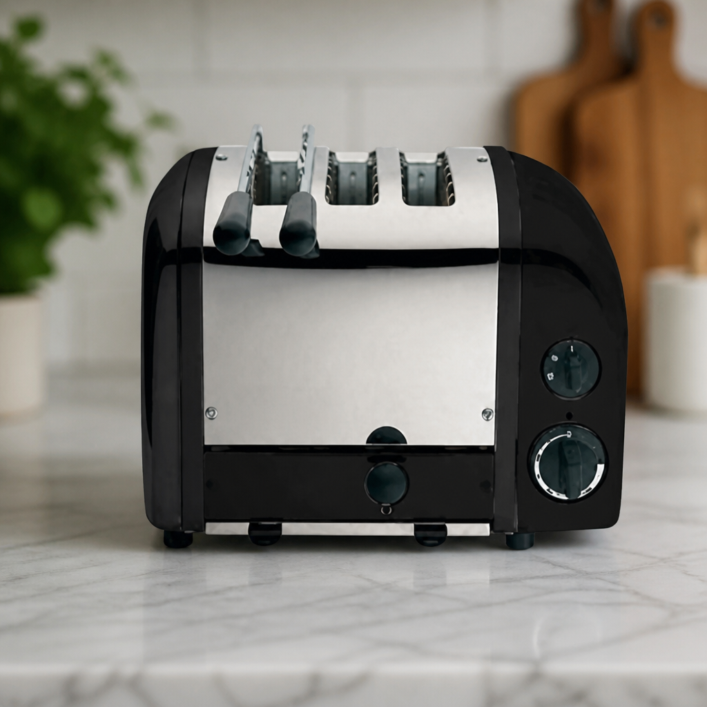3 Slice Combi Toaster Black with Extra Wide Vario Slots