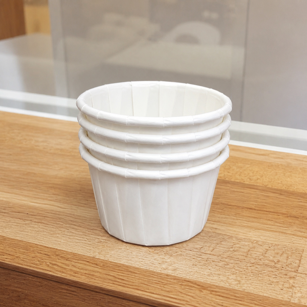 Small 1oz Disposable Paper Sauce Pots 250 Pack Commercial Use