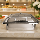 Commercial Square Chafing Dish 5.7Ltr with Glass Lid