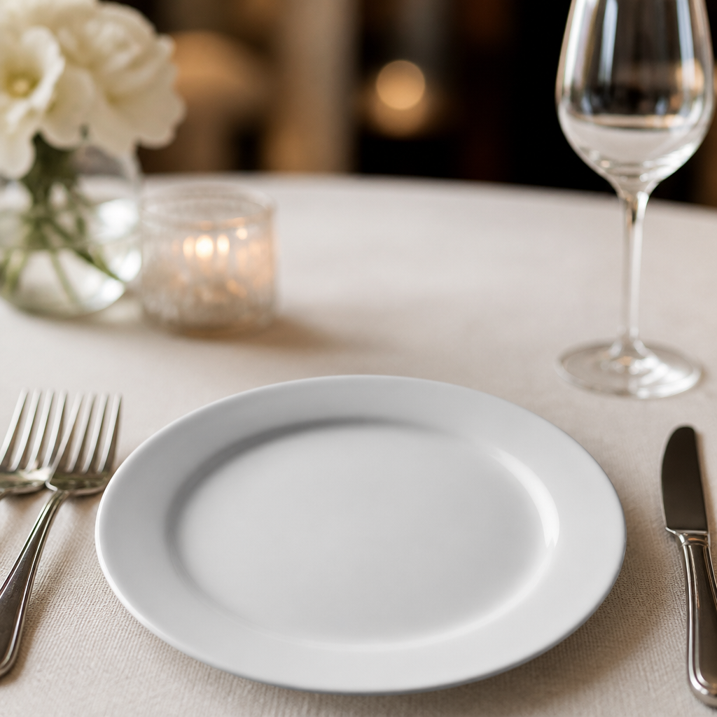 Commercial Narrow Rimmed Starter Plates 165mm - 12 Pack